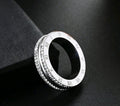 Stainless steel silver Roman numerals Non-fadding ring