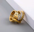 Stainless steel 3pcs gold ring
