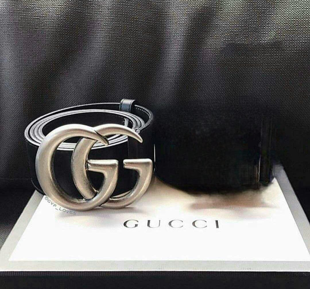 Gucci silver G belt
