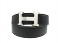 Hermes silver H belt