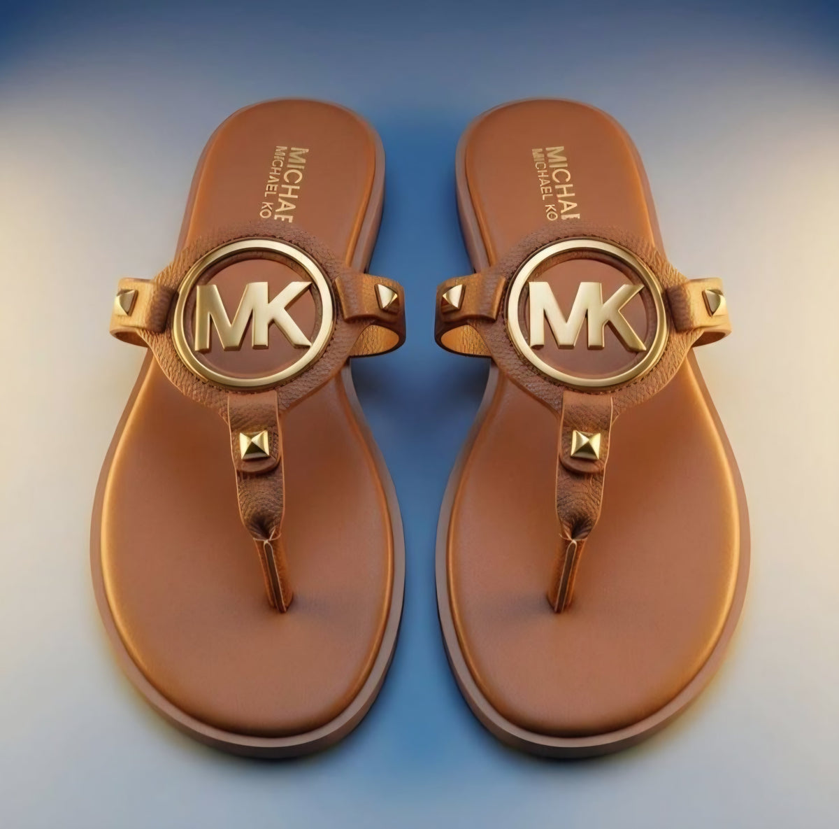 Micheal Kors tan open toe sandals size 6