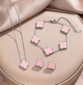 Stainless Steel Silver And Pink Vancleve Set