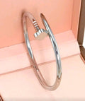 Stainless Steel Nail Bracelet Silver