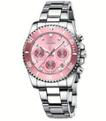 Stainless steel 304 quality silver and pink watch