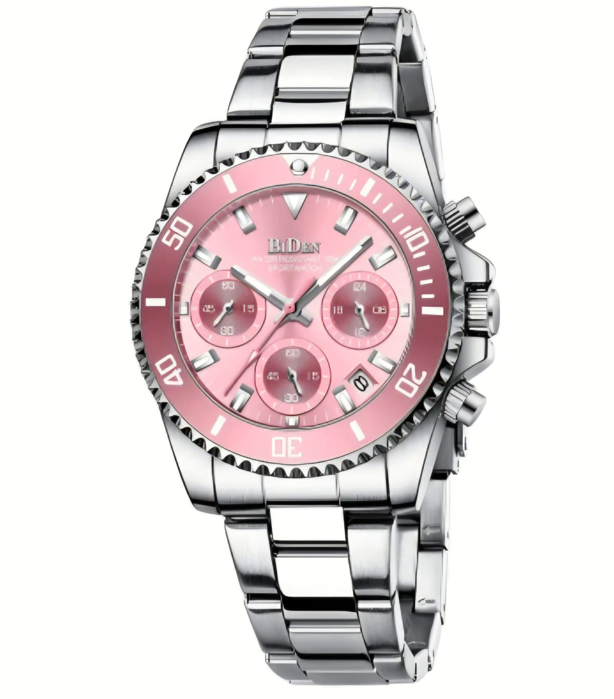Stainless steel 304 quality silver and pink watch