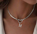 Stainless steel heart pendant necklace