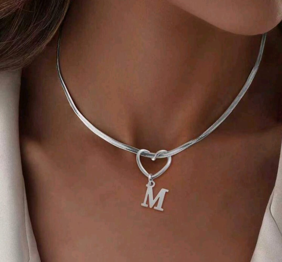 Stainless steel heart pendant necklace
