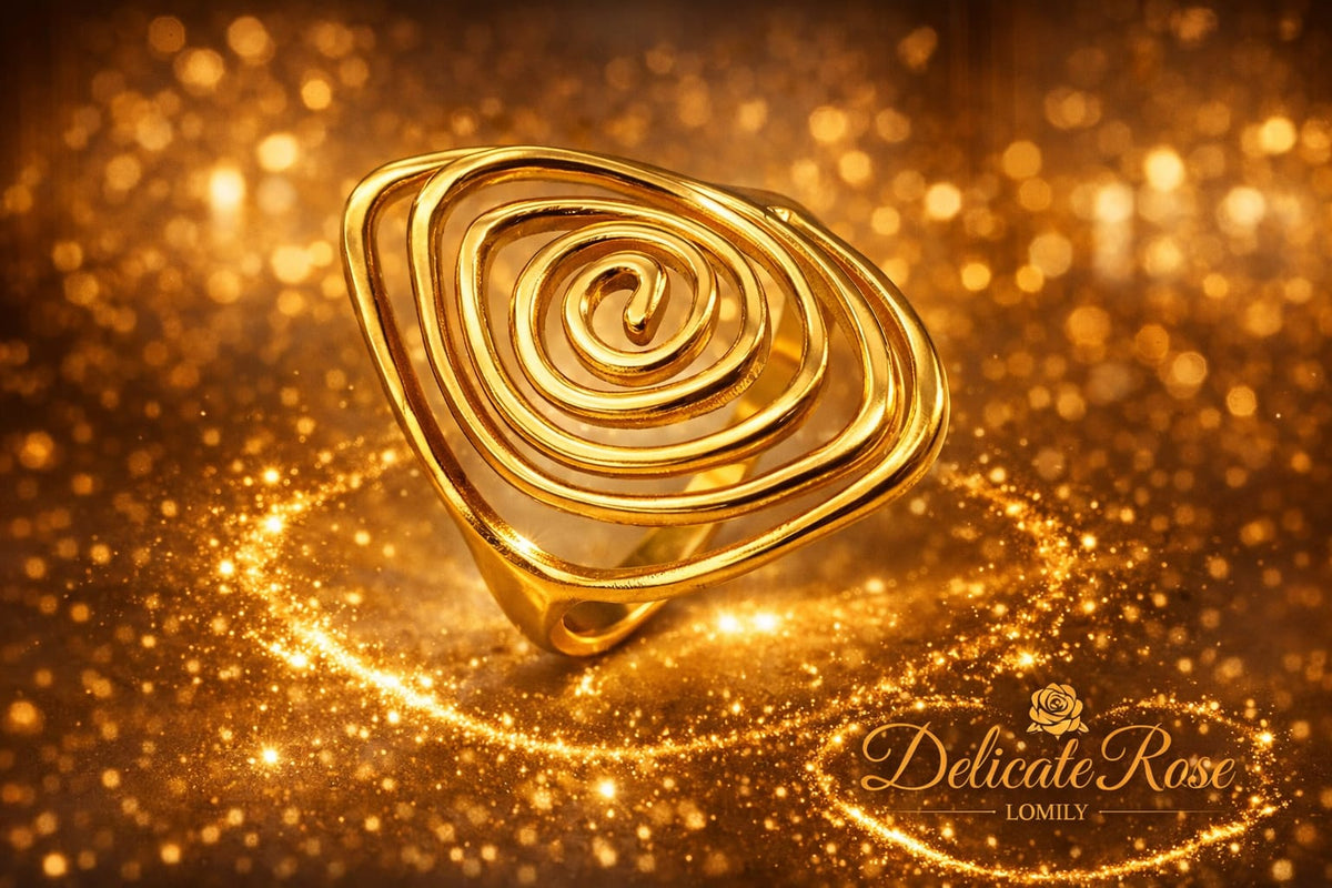 Stainless steel gold ring one size