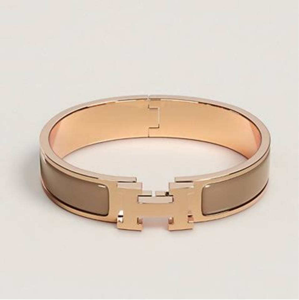 Hermes Click H Bracelet Khaki brown