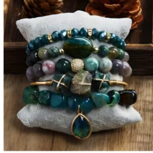 Boho-chic Natural stone and glass beads
