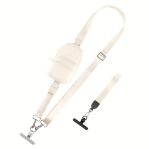 Off white phone lanyard+ multi style with small bag
