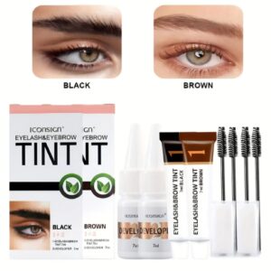 Eyelash and brow tint black