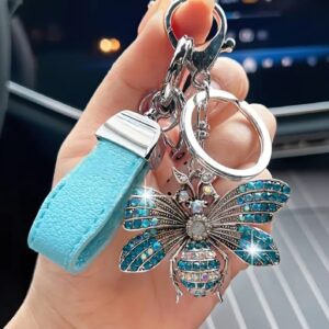 Blue Bumblebeee keychain