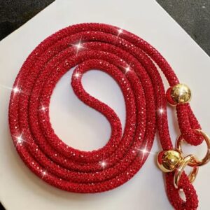 Luxury Rhinestone mobile crossbody langyard red